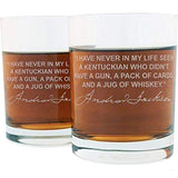 gift for whiskey lover, gift for bourbon lover, famous quote glasses