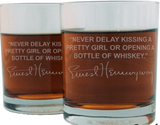 gift for whiskey lover, gift for bourbon lover, famous quote glasses