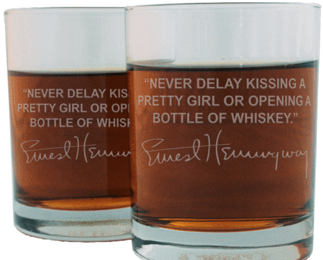 gift for whiskey lover, gift for bourbon lover, famous quote glasses