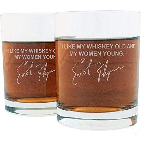 gift for whiskey lover, gift for bourbon lover, famous quote glasses