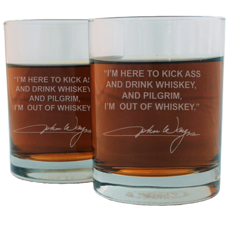 gift for whiskey lover, gift for bourbon lover, famous quote glasses